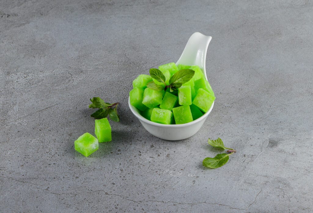 Green tea ice cube for face, anti aging 