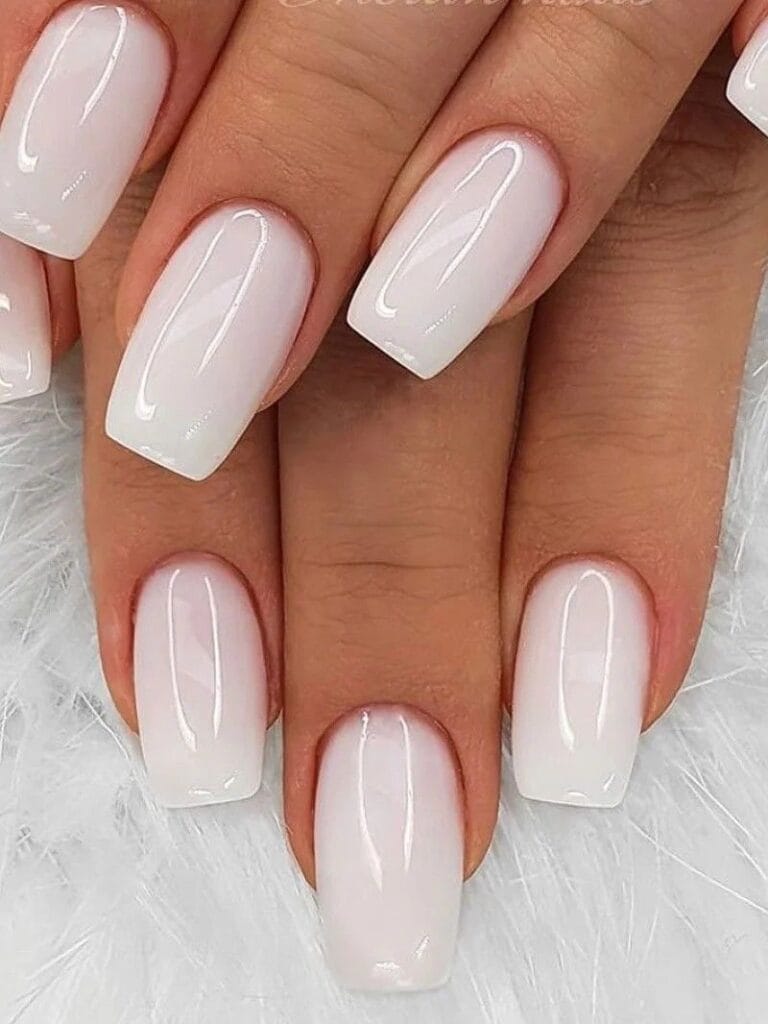 fall Classic White Nails