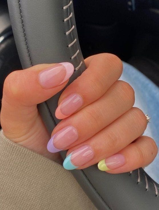 fall Pastel French Tips