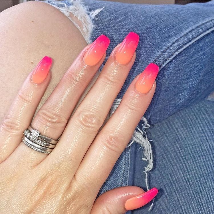 fall Coral Crush Nails