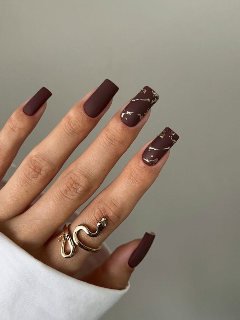Matte Marble Nails