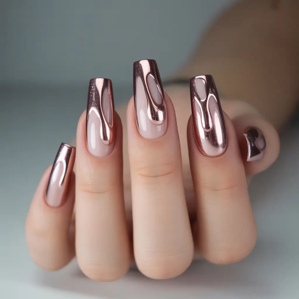 fall Metallic Nails