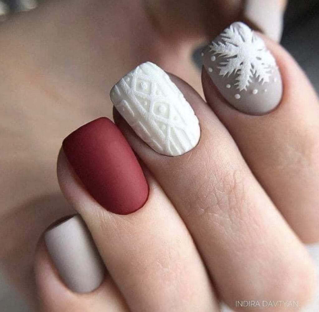 Matte Holiday Nails