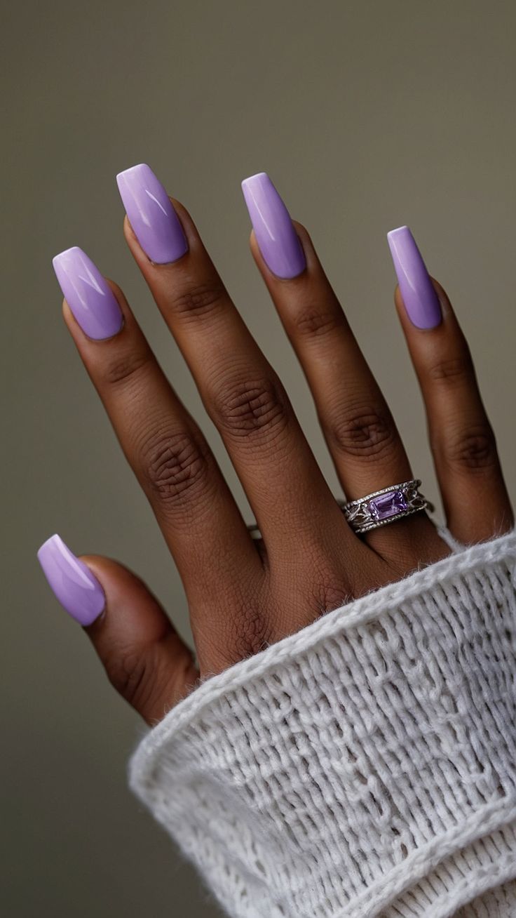 Icy Lavender nails