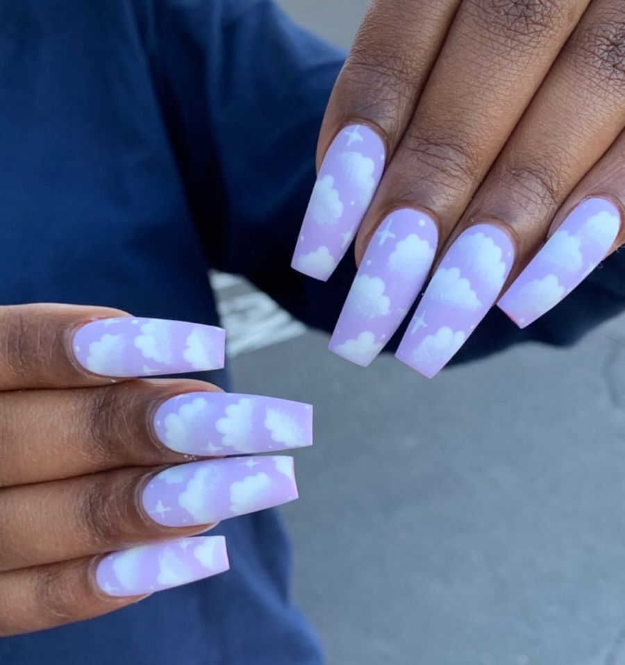 Lavender Cloud Nails