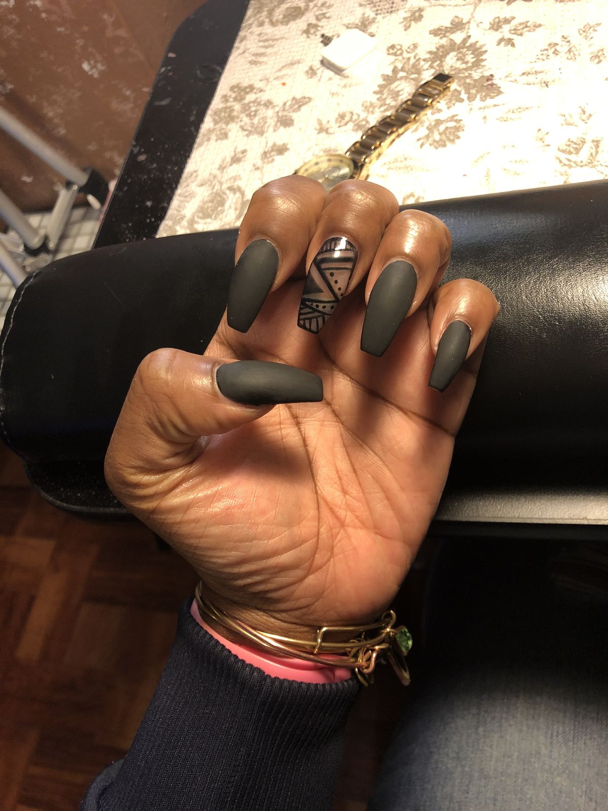 Matte Gray with Glossy Accent