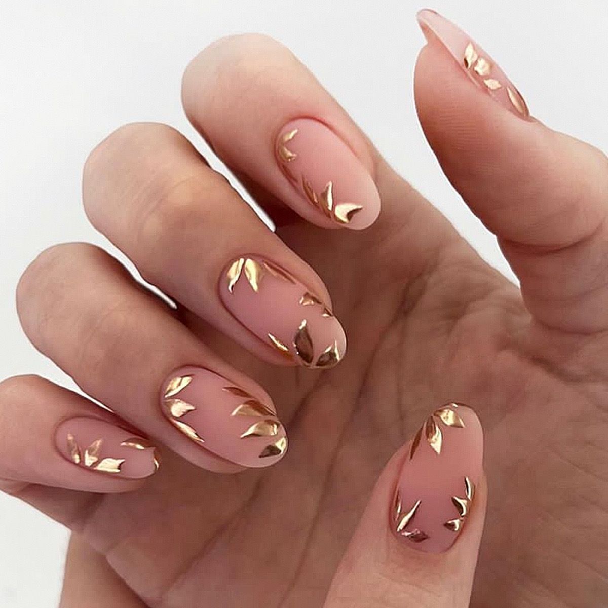 Dusty Rose with Gold Foil